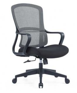 Up Up Darwin ergonomic office chair Black, Black fabric + Gray mesh