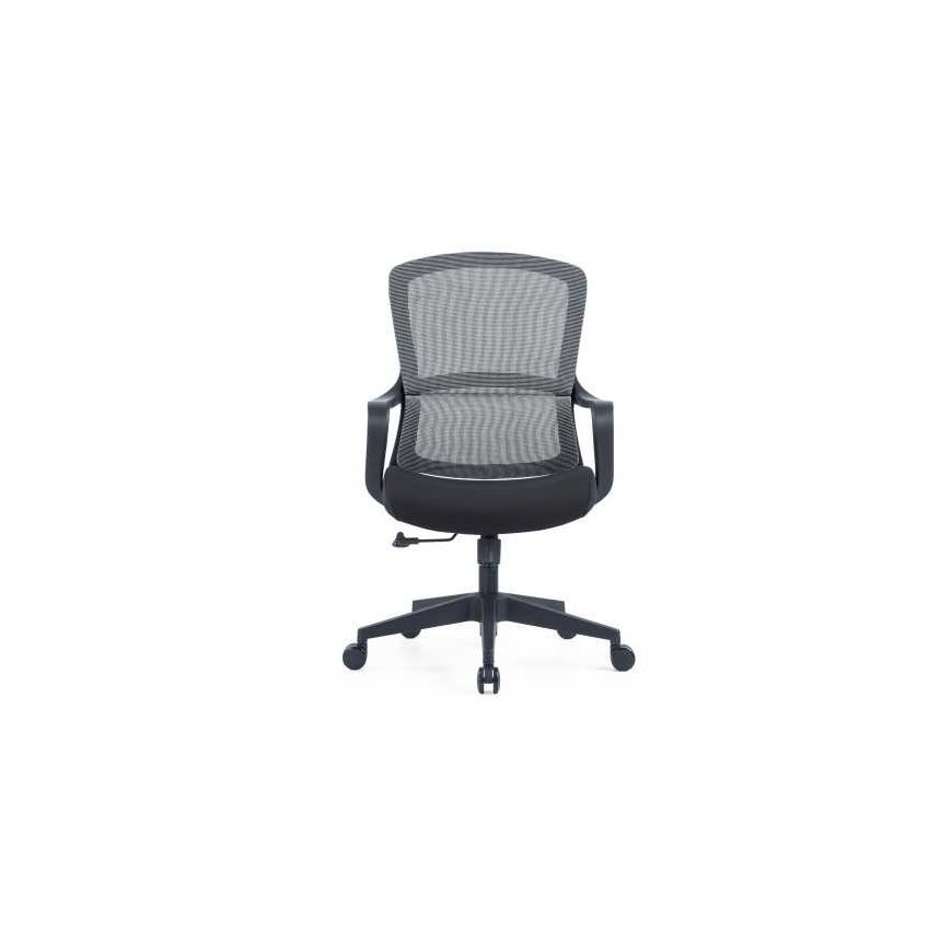 Up Up Darwin ergonominė biuro kėdė Juoda, Juodas audinys + Pilkas tinklelis – 2
