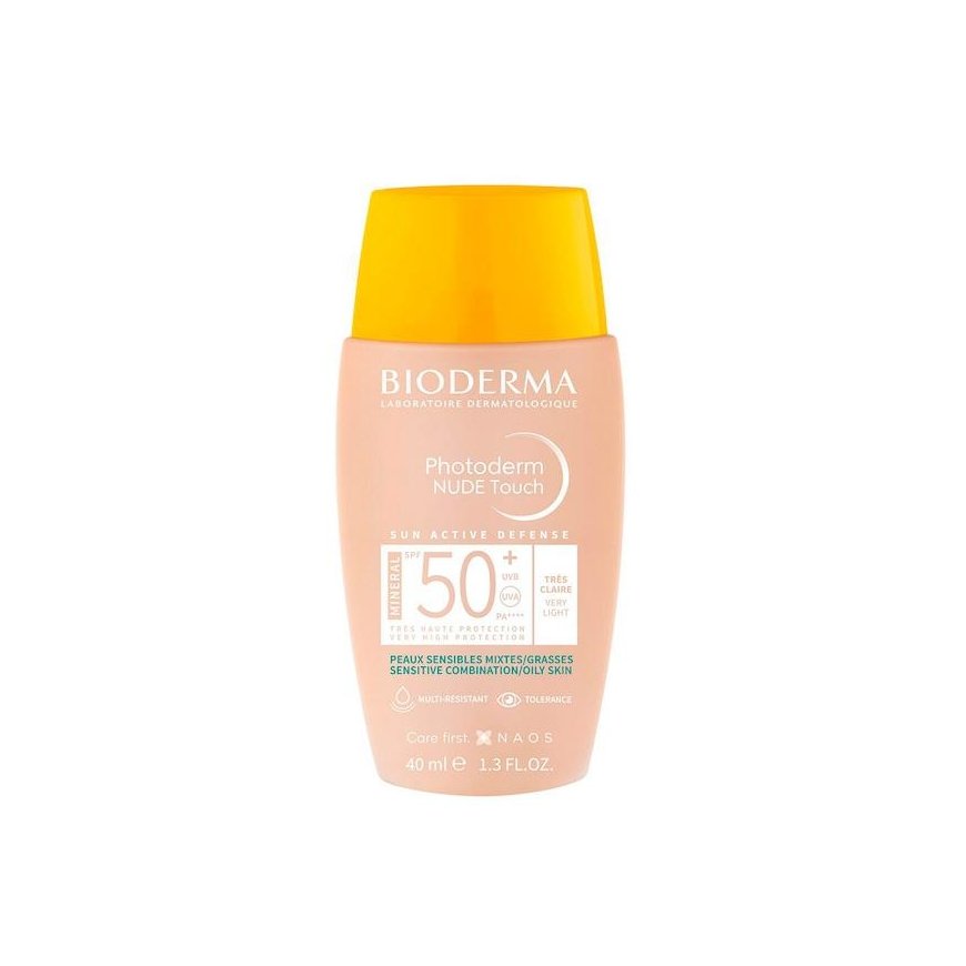 "Bioderma Photoderm Nude Very Light" apsaugos nuo saulės priemonė mišriai ir riebiai odai40ml