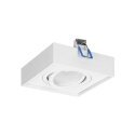 Orno SORMUS S dekoratyvinis rėmas prožektorių apkaustams, MR16 / GU10 max 50W, reguliuojamas, kvadratinis, baltas