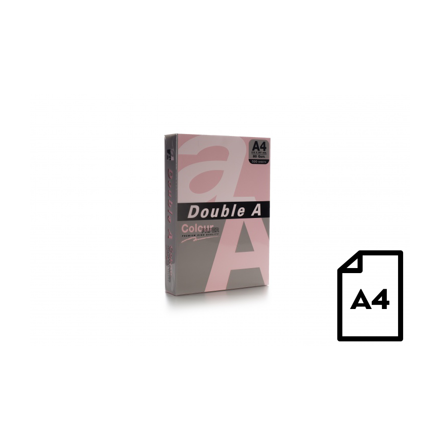Spalvotas popierius Double A, 80g, A4, 500 lapų, Rožinė – 3