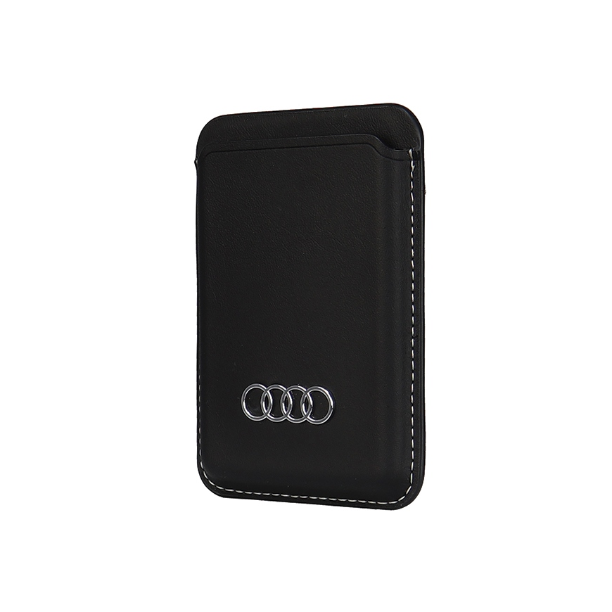 Case Audi Synthetic Leather Wallet Card Slot black/black MagSafe AU-MSCH-Q3/D1-BK – 2