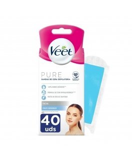 Depilatory strips for the face Veet Bandas De Cera Pure Sensitive skin (40 pcs.)