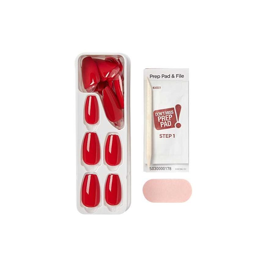 Kiss My Face ImPRESS Color MC Reddy or Not Nails 30 pcs