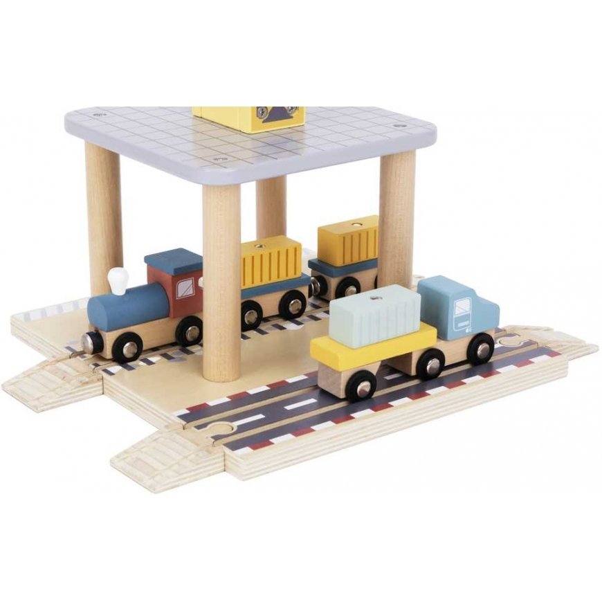 Tooky Toys TOOKY TOY Dźwig Portowy Drewniany Rinkinys – 5
