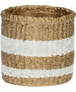 Rituali Domestici Rustykalna štuknka na doniczku Pueblo - Cream, 14.5 cm
