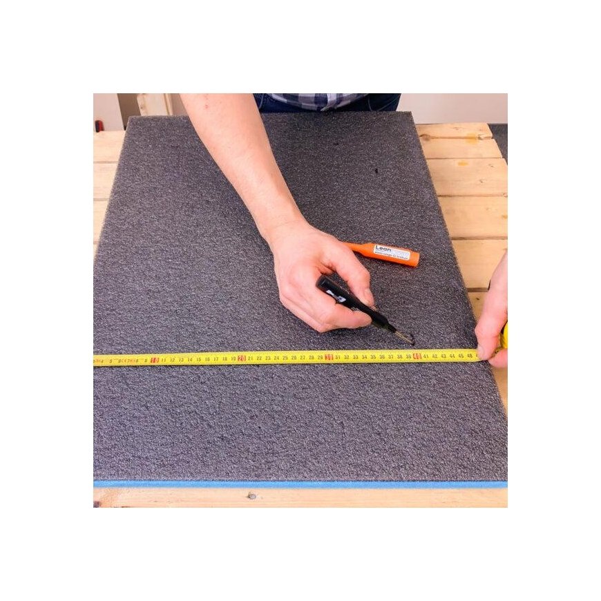 LeanFoam tool foam shadow board 58x48 cm graphite blue LeanCraft [LF-AB-48/58] for drawers and carts – 3