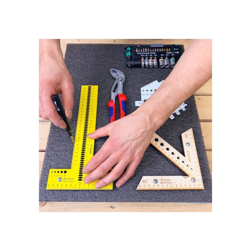 LeanFoam tool foam shadow board 58x48 cm graphite blue LeanCraft [LF-AB-48/58] for drawers and carts – 5