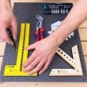 LeanFoam tool foam shadow board 58x48 cm graphite blue LeanCraft [LF-AB-48/58] for drawers and carts
