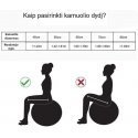 Gimnastikos kamuolys Sanro Anti-burst 85cm juodas
