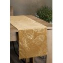 Eurofirany BLINK / 16 Aksominis stalo takelis su didelių lapų raštu, 35X180 cm, spalva: auksinė Eurofirany BLINK / 16 Aksominis stalo takelis su didelių lapų raštu, 35X180 cm, spalva: auksinė