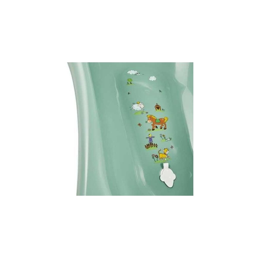 KEEEPER bathtub with stopper FUNNY FARM, green, 84 cm, 18426 – 3
