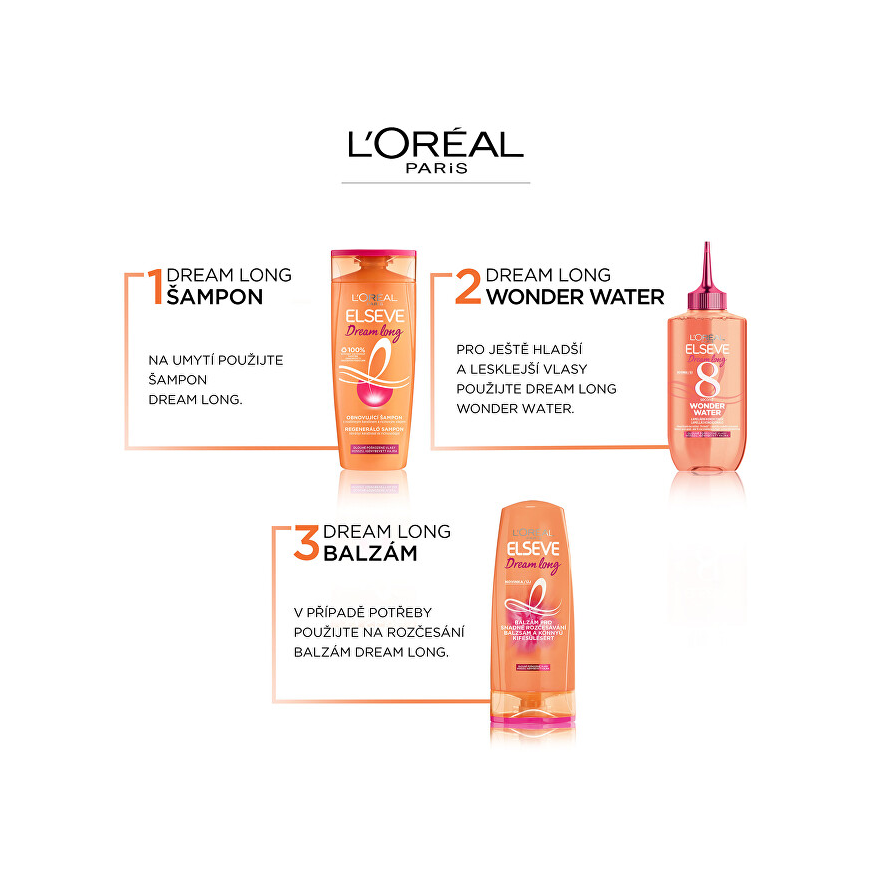 L'Oréal Paris Elseve Dream Long 8 Second Wonder Vanduo Hair glotninantis moterims, 200 ml – 2