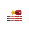 Screwdriver WIHA VDE Stubby VDE For electricians 1000 V, with 3 tips Slim bit, SB Screwdriver WIHA VDE Stubby VDE For electricians 1000 V, with 3 tips Slim bit, SB