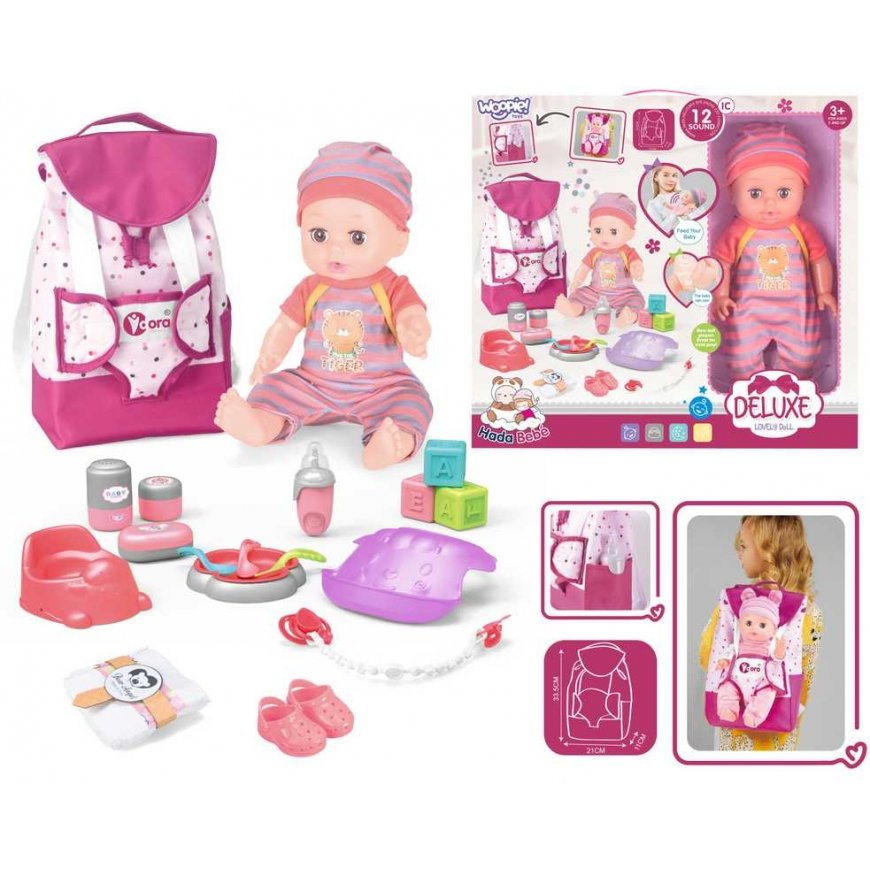 WOOPIE ROYAL Doll nanny set with accessories 19 el. – 2