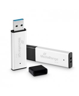 MediaRange MR1901 USB-muisti 64 GB USB A-tyyppi 3.2 Gen 1 (3.1 Gen 1) Musta, Hopea