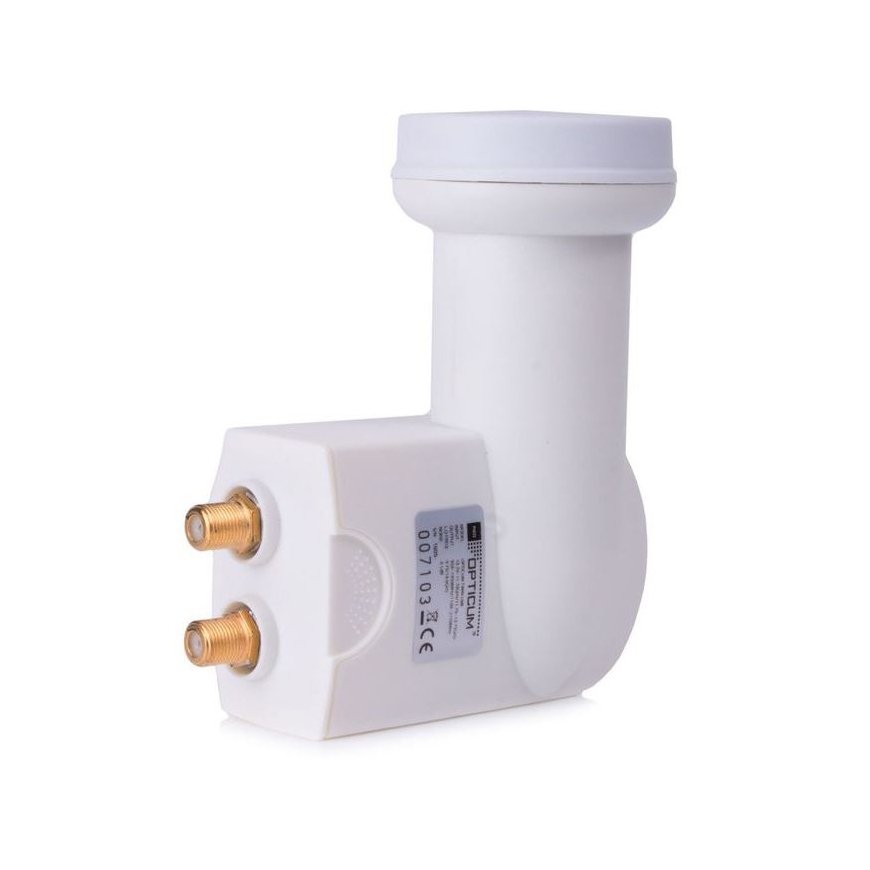 Opticum Robust Twin madala müratasemega plokkmuundur (LNB) 10,7 - 12,75 GHz Valge