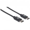 Manhattan 354882 USB kabelis 3 m USB 2.0 USB C Juoda