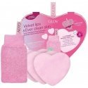 Glov Velvet Lips & Ever Clear Skin Set Lip Peeling Glove + Heart-Shaped Reusable Cotton Pads