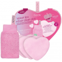 Glov Velvet Lips & Ever Clear Skin Set Lip Peeling Glove + Heart-Shaped Reusable Cotton Pads