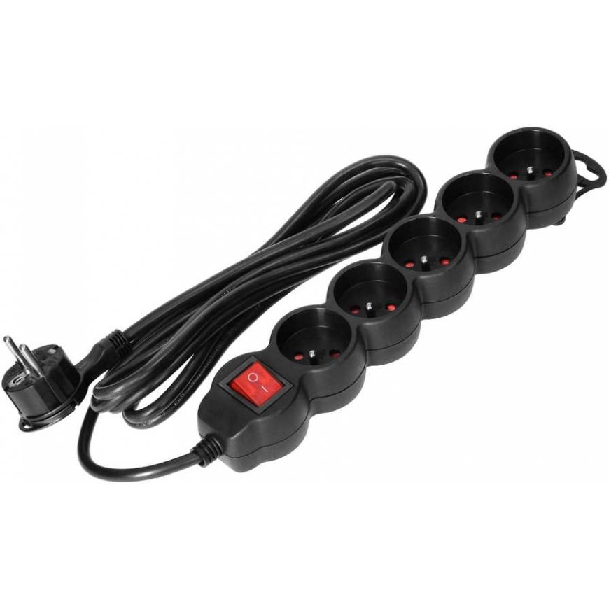Orno 5-way extension cord 2P+E, with