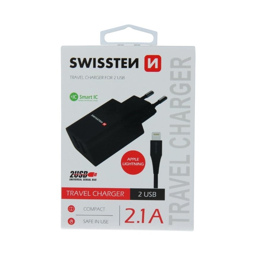 Swissten Smart IC Travel Charger 2x