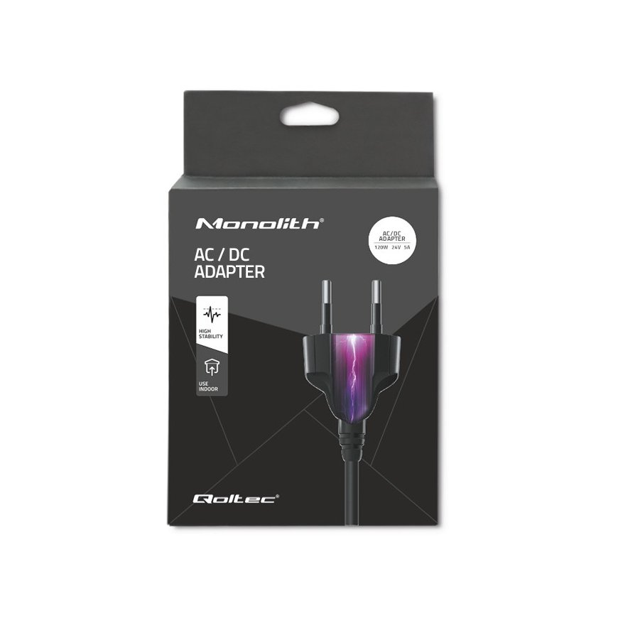Qoltec 50795 strāvas adapteris & pārveidotājs Iekštelpas 120 W Melns – 5