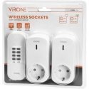 Orno 2+1 remote controlled wireless socket set, Schuko