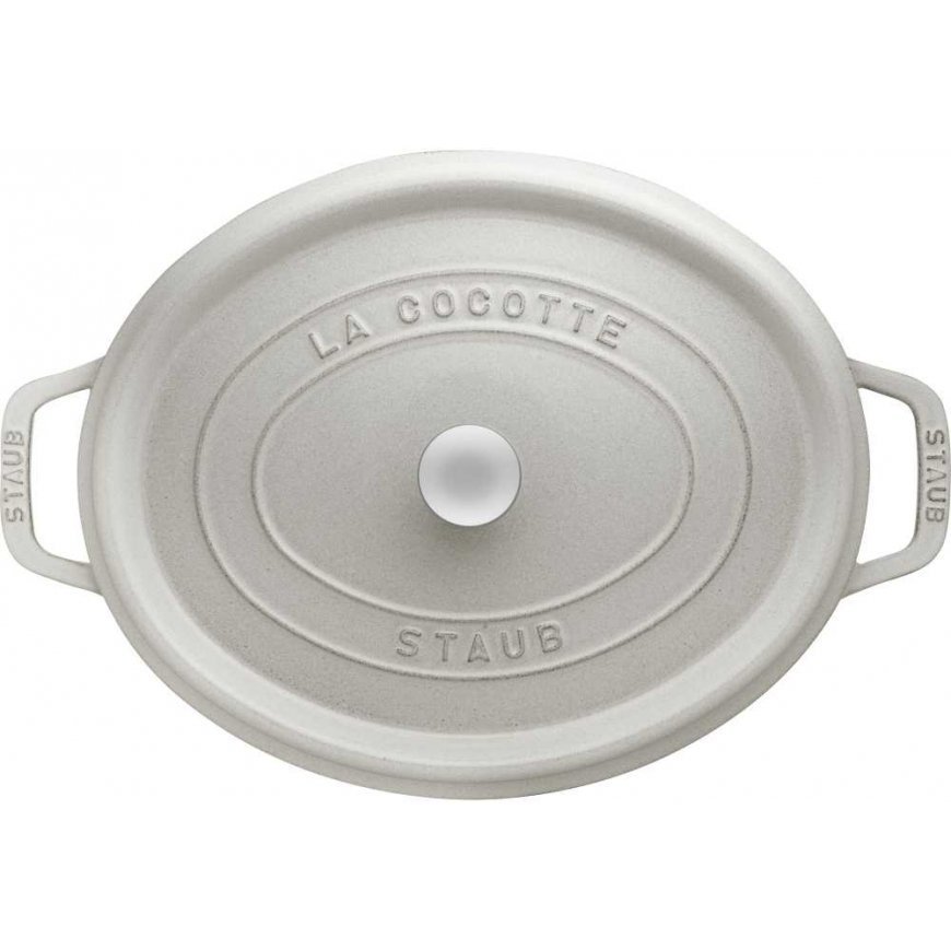 Pot żeliwny ovalny Staub - 3.2 ltr, White truffle – 3