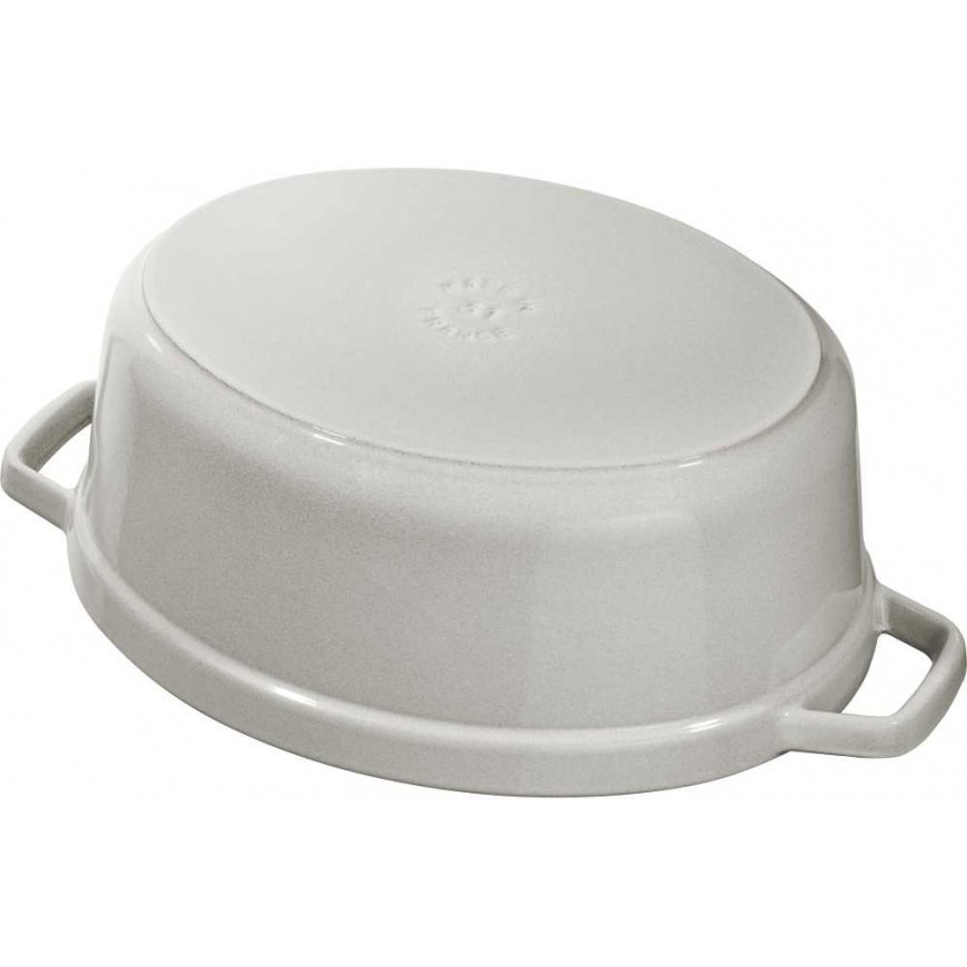 Pot żeliwny ovalny Staub - 3.2 ltr, White truffle – 4