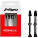 Bekamerinis ventilis Vittoria Singleway brass juodas 40mm 2vnt. Bekamerinis ventilis Vittoria Singleway brass juodas 40mm 2vnt.
