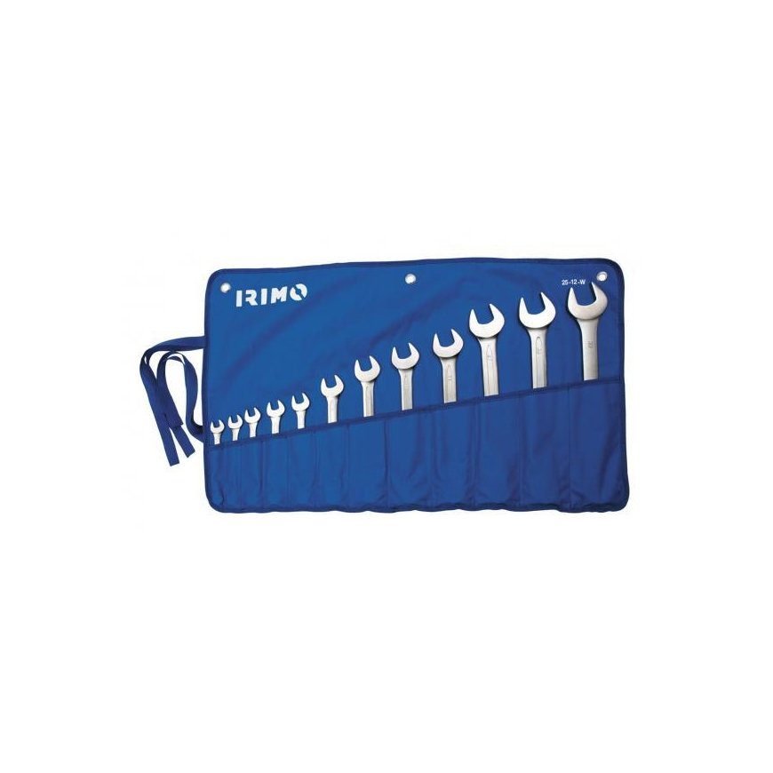 Combination wrench set in material case, 12 pcs. 10-32mm Irimo