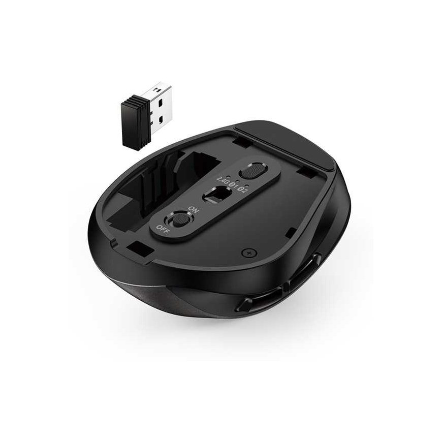 Wireless mouse, Genius Ergo 9000S, titanium, optical, 2400DPI – 5