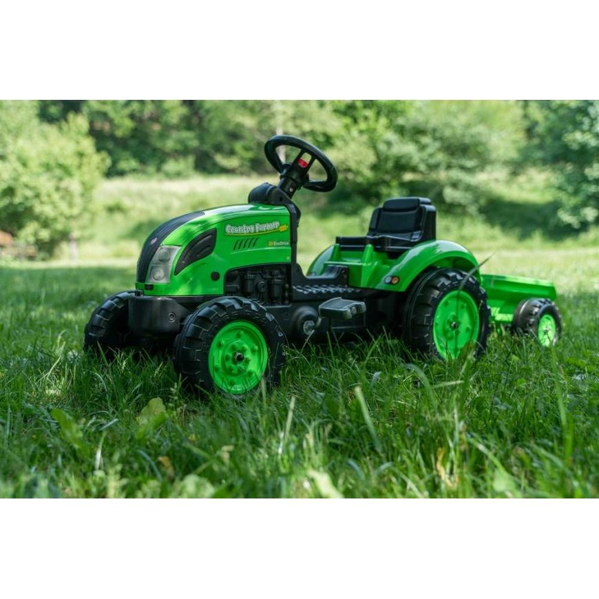 FALK Country Farmer Traktorek na Pedały with Przyczepka Green 2-5 lat – 4