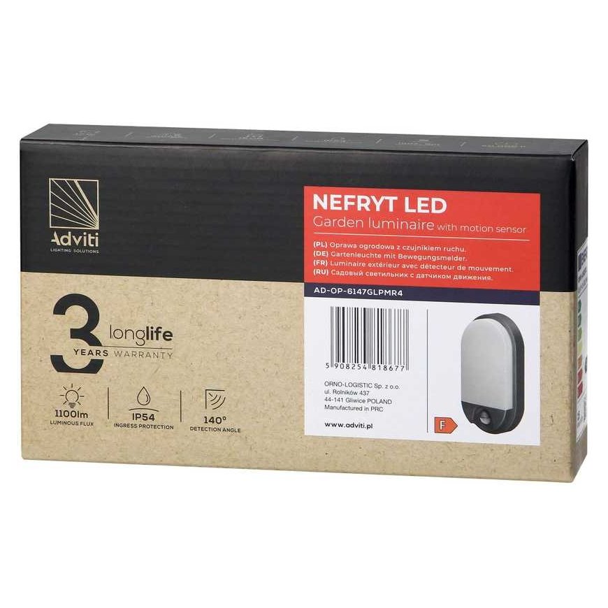Wall light Orno NEFRYT LED 15W, garden light with motion sensor, 1100lm, IP54, 4000K, gray – 2