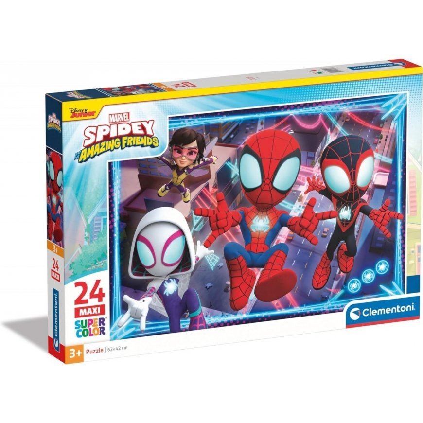 Puzzles 24 elements Maxi Super Color Spidey and His Amazing Friends