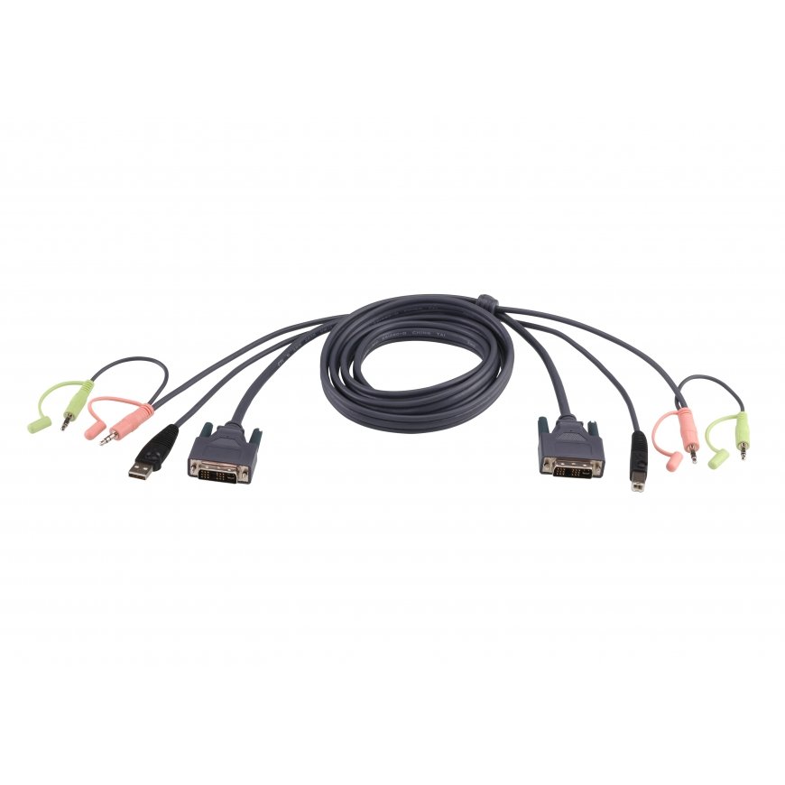 ATEN 2L-7D05U KVM-kaapeli Musta 5 m