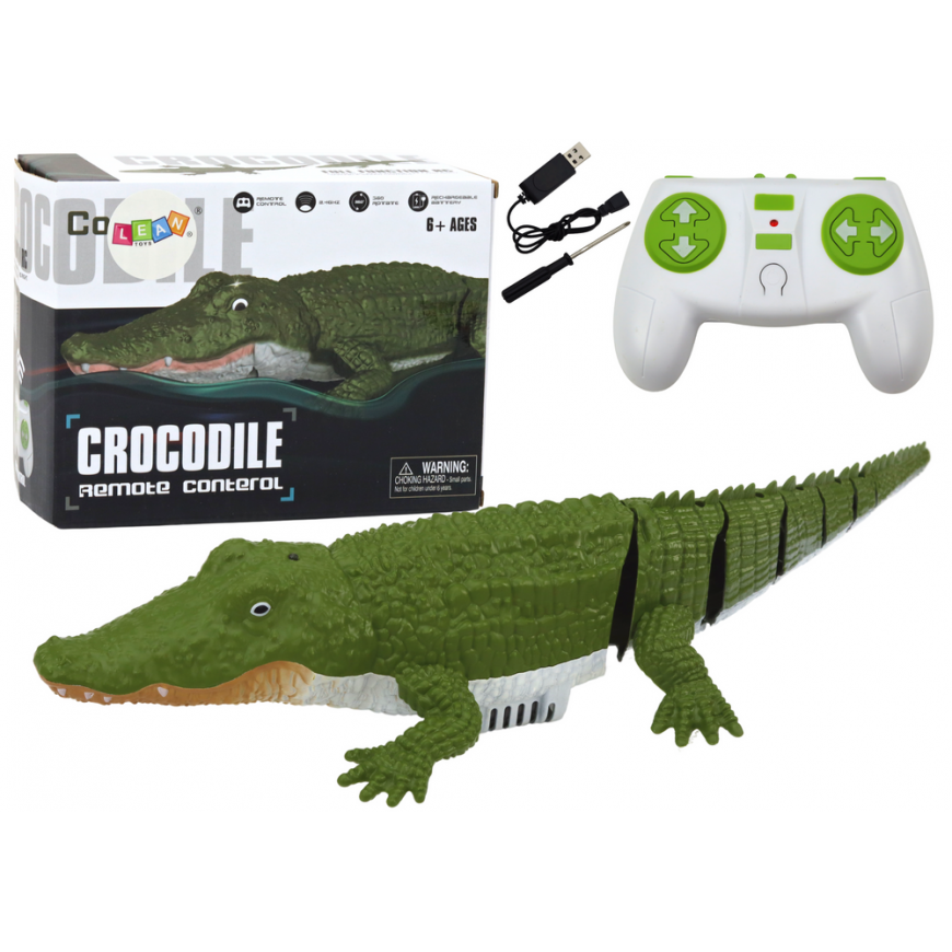 Lean Toys Remotely Controlled Vanduo Crocodile Swimming Into Vanduo By Remote Control