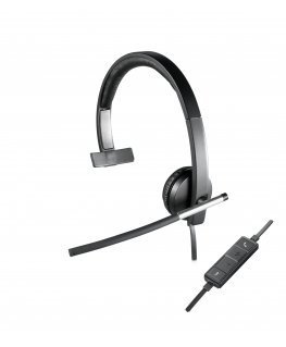 Logitech H650e Austiņas Vadu Birojs / zvanu centrs USB Type-A Melns, Sudrabs
