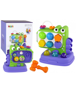 Lean Toys Whack-A-Mole Educational Dinosaur Sorting Game for Kids, Purple