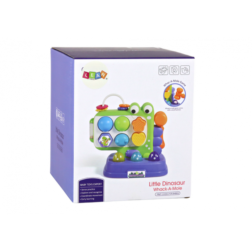 Lean Toys Whack-A-Mole Educational Dinosaur Sorting Game for Kids, Purple – 5