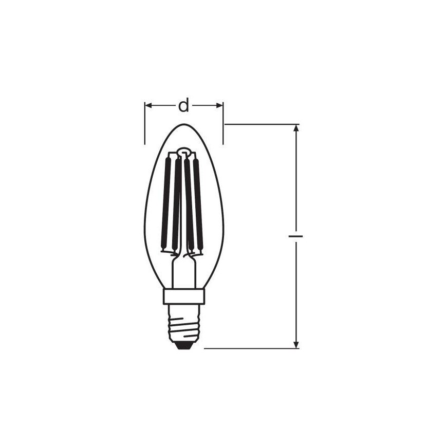 Ledvance LED lamp LED THREE STEP DIM CLASSIC B 40 4 W/2700K E14 – 2