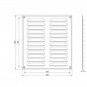 Ventiliacijos grotelės EUROPLAST MR2628, 260 x 280mm Ventiliacijos grotelės EUROPLAST MR2628, 260 x 280mm