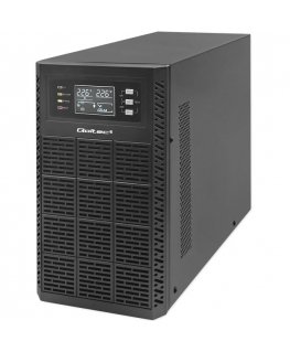 Qoltec 52282 Uninterruptible Power Supply UPS | 3kVA | 3000W | Power factor 1.0 | LCD | EPO | USB | On-line