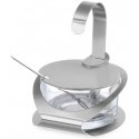 Sugar bowl made of glass and stainless steel with a spoon. 130mm height 90mm - Hendi 465370 Sugar bowl made of glass and stainless steel with a spoon. 130mm height 90mm - Hendi 465370