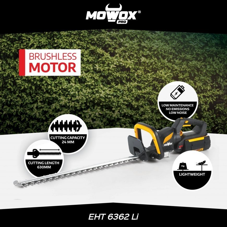 MoWox | 62V Excel Series Hand Held Battery Hedge Trimmer With – 4