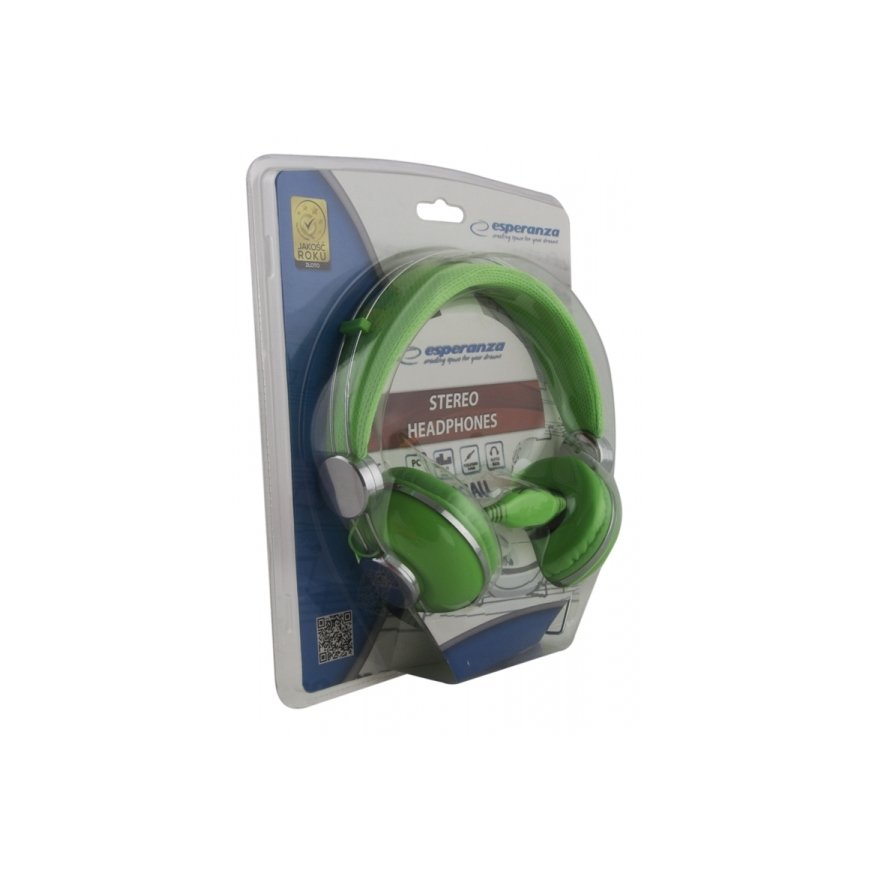 Esperanza EH149G headphones/headset Wired Head-band Music Green – 2