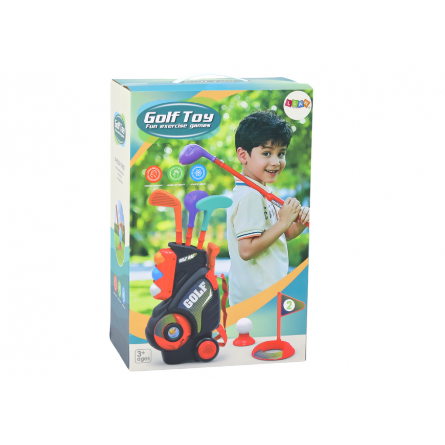 Lean Toys Mini Golf Set For Children Trolley On Wheels – 5