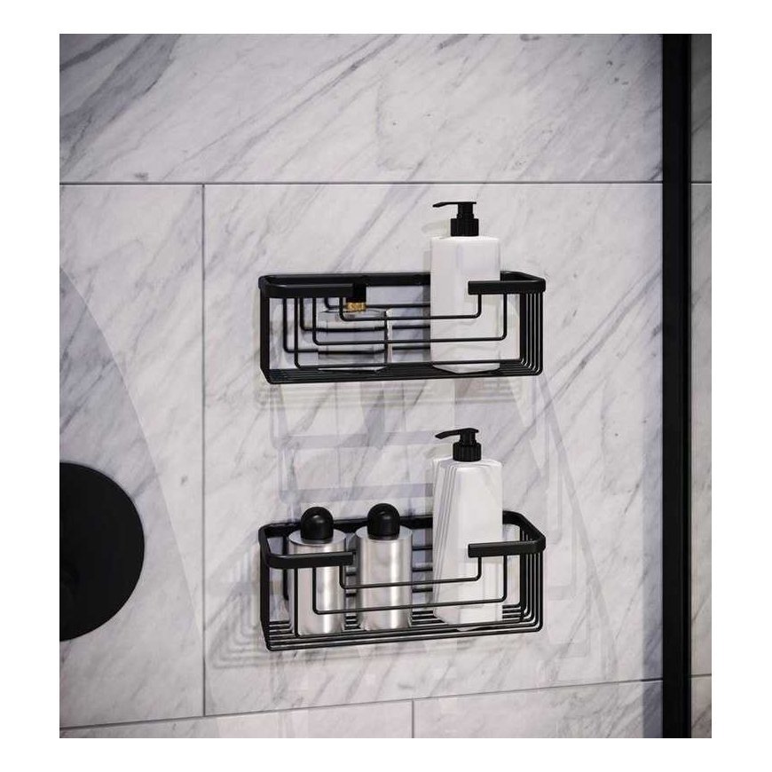Bathroom shelf GEDY 2419-14 black – 2