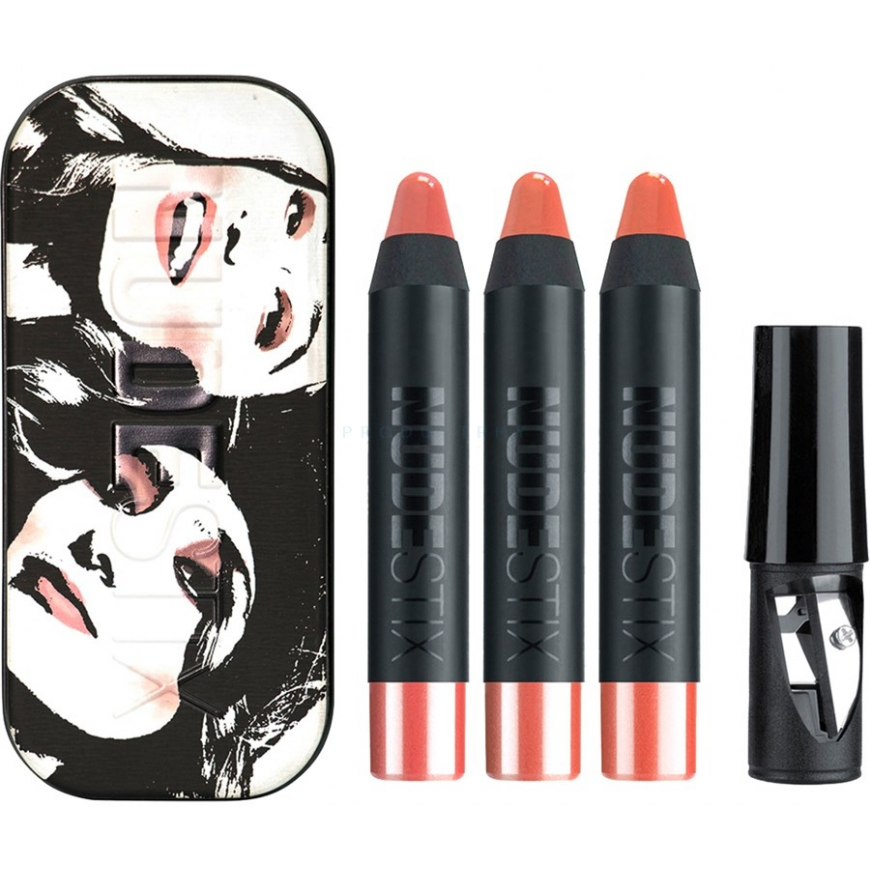 Set Nudestix: Gel Color, Cruelty Free, High Shine, Lip & Cheek Balm 2-In-1, Ally, 2.8 g + Gel Color, Cruelty Free, High Shine, L